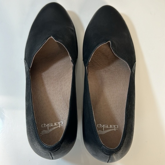 Dansko Lilliana Black Leather Hidden Wedge Loafers Size 40(9.5-10) - Picture 8 of 15
